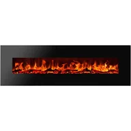 Kominki elektryczne - Kominek elektryczny AFLAMO Albion 42 - ogień premium - na ścianę - 110x49x14 cm - dekoracyjny kominek LED z grzaniem 750/1500 W - miniaturka - grafika 1