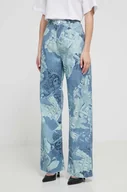 Spodnie damskie - Iceberg jeansy damskie high waist - miniaturka - grafika 1