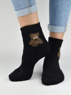 Skarpetki damskie - Skarpety dziewczęce puchate Miś SB085-G-01C EUR 27-30 - miniaturka - grafika 1