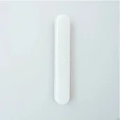 Zawiasy, okucia i inne akcesoria - Uchwyt meblowy podłużny Round 128 Szklany Biały - miniaturka - grafika 1