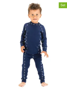 HULABALU 2-częściowy zestaw bielizny funkcyjnej w kolorze granatowym - Body dla niemowląt - miniaturka - grafika 1