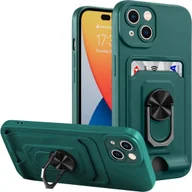 Etui i futerały do telefonów - Etui König Design kompatybilne z Apple iPhone 14 Pro plastikowe, miękkie etui na telefon - Etui na telefon nocna zieleń - miniaturka - grafika 1