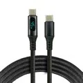 Kabel przewód USB-C PD LCD 300cm everActive CBB-3PDL Power Delivery 3A z obsługą szybkiego ładowania 45W - Kable USB - miniaturka - grafika 1