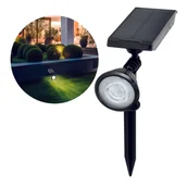 Lampy ogrodowe - Wbijana lampa solarna CELIN 0,5W do ogrodu BARWA ZIMNA reflektor IP44 - miniaturka - grafika 1