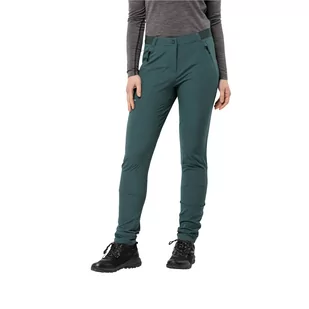 Damskie spodnie softshellowe Jack Wolfskin GEIGELSTEIN SLIM PANTS W sea green - 34 - Spodnie sportowe damskie - miniaturka - grafika 1