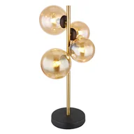 Lampy stojące - Globo Riha 56135-4T lampa stołowa lampka 4x3,5W G9 LED 3000K złota/bursztynowa - miniaturka - grafika 1