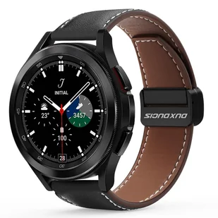 DUX DUCIS YA - pasek z naturalnej skóry Samsung Galaxy Watch/Huawei Watch/Honor Watch (pasek 20mm) czarny - Akcesoria do smartwatchy - miniaturka - grafika 1