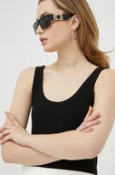 Koszulki sportowe damskie - Gestuz top Drew damski kolor czarny - miniaturka - grafika 1