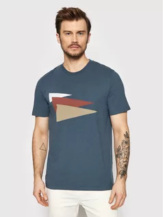 Koszulki męskie - Selected Homme T-Shirt Walker 16083828 Granatowy Regular Fit - grafika 1