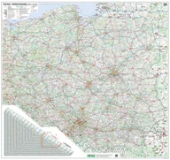 Mapy i plansze edukacyjne - Ścienna mapa samochodowa Polski w skali 1:500 000 - miniaturka - grafika 1