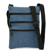 Etui na dokumenty i karty - Saszetka etui paszportówka duża na smartfona 4 suwaki niebieska I28 niebieski - miniaturka - grafika 1