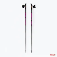 Kije trekkingowe - Kije Nordic Walking Fizan Runner 40% Carbon Pink - miniaturka - grafika 1