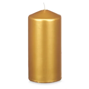 Świeca walec LUNAR złota, Ø 7 cm - Świece - miniaturka - grafika 1