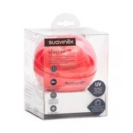 Podgrzewacze butelek i sterylizatory - Suavinex Sterylizator smoczków UV Duccio różowy - miniaturka - grafika 1