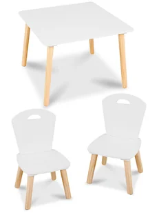 Zestaw drewniany stolik + 2 krzesła dla dzieci Ricokids - Zestawy mebli dla dzieci - miniaturka - grafika 1