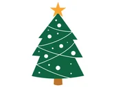 Gadżety na imprezę - Dekoracja dwustronna na święta Bożego Narodzenia Choinka - 44 cm - miniaturka - grafika 1