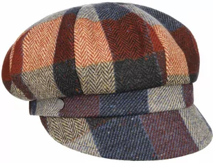Czapka Kaszkiet Multicolour Herringbone by Lierys, niebiesko-czerwony, One Size - Czapki damskie - miniaturka - grafika 1