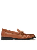 Mokasyny damskie - Tommy Hilfiger Mokasyny Soft Leather Horsebit Loafer FW0FW08414 Pomarańczowy - miniaturka - grafika 1