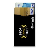 Portfele - Etui na karty RFID/ antykradzieżowe chroniące przed odczytem Pacsafe 2 sztuki- czarne - miniaturka - grafika 1