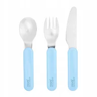 Sztućce dla dzieci - 43116 Komplet sztućców dla dzieci Eddie 3-el niebieski AMBITION JUNIOR - miniaturka - grafika 1