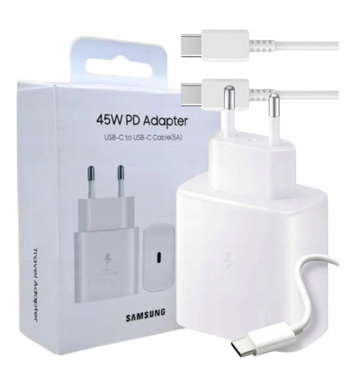 SZYBKA ŁADOWARKA SIECIOWA SAMSUNG SUPER FAST CHARGER 45W + KABEL 1M USB-C