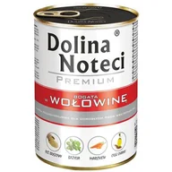 Mokra karma dla psów - Dolina Noteci Puszka PREMIUM Dorosłe z wołowiną 400g - miniaturka - grafika 1