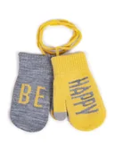 Rękawiczki dla dzieci - Rękawiczki Chłopięce Jednopalczaste Ze Sznurkiem Dotykowe Be Happy 14 Cm - miniaturka - grafika 1