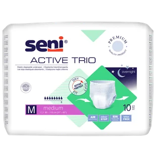 Majtki chłonne Seni Active Trio, rozmiar M, 10 sztuk - Bielizna lecznicza - miniaturka - grafika 2