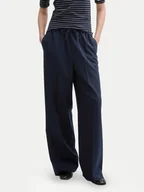 Spodnie damskie - Tom Tailor Denim Spodnie materiałowe 1045693 Granatowy Regular Fit - miniaturka - grafika 1