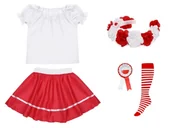 Dresy i komplety dla dziewczynek - ZESTAW NARODOWY BIAŁO-CZERWONY 134-140 5el - miniaturka - grafika 1