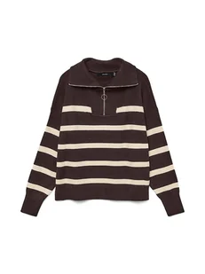 Vero Moda Sweter w kolorze brązowym - Swetry damskie - miniaturka - grafika 1