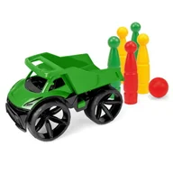 Zabawki do piasku - WADER Maximus Wywrotka Zielona z kręglami zabawka do piaskownicy - miniaturka - grafika 1