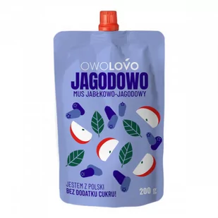 Owolovo Mus jabłkowo-jagodowy Jagodowo 200 g - Desery dla dzieci - miniaturka - grafika 1