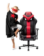 Krzesła obrotowe dla dzieci - Krzesło do biurka dla dziecka Diablo X-Player Kids: Karmazynowo-antracytowe, fotel gamingowy - miniaturka - grafika 1