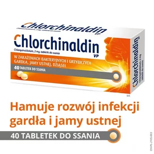 Polfa Chlorchinaldin VP 40 szt. - Przeziębienie i grypa - miniaturka - grafika 1
