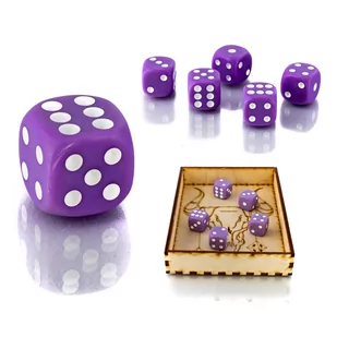 Kostka K6 1,1 cm RPG Fioletowa Kość Sześciościenna - Gry planszowe - miniaturka - grafika 1