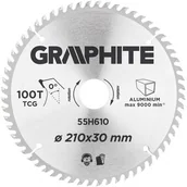 Piły spalinowe - Graphite Tarcza do pilarki, widiowa, 210 x 30 mm, 100 zębów, do aluminium TOP-55H610 - miniaturka - grafika 1