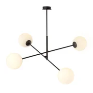 Lampy sufitowe - Emibig LINEAR 4 BLACK/OPAL 1169/4 lampa sufitowa żyrandol nowoczesny klosze 1169/4 - miniaturka - grafika 1
