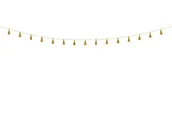 Dekoracje sali - Party Deco Girlanda z frędzlami złota - 190 cm - 1 szt. FTG1-019ME - miniaturka - grafika 1