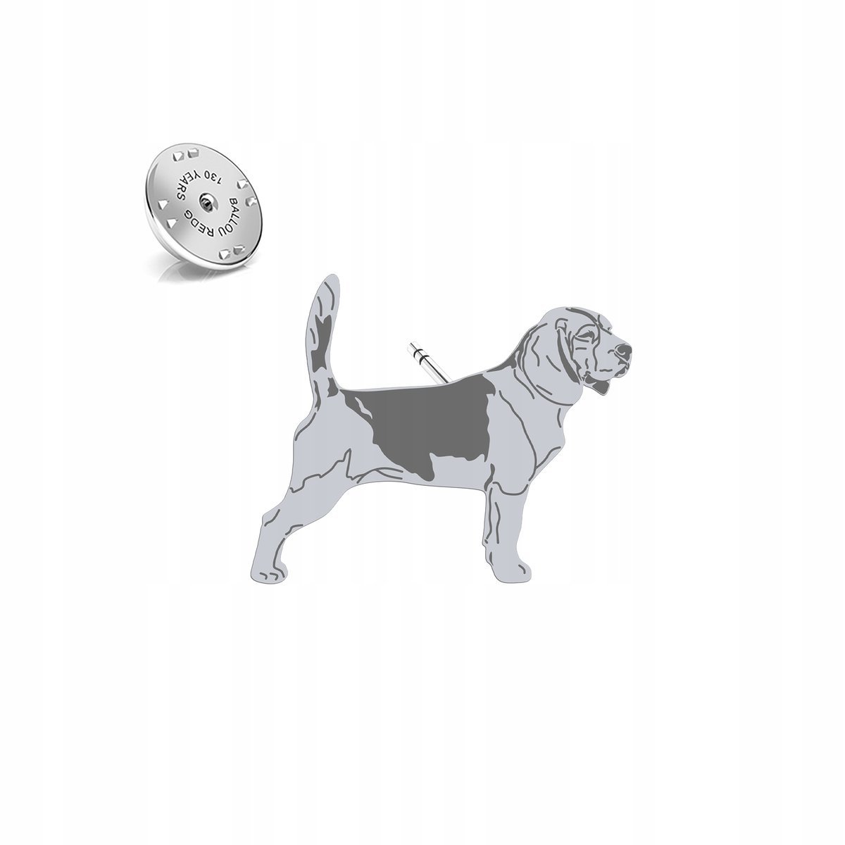 Beagle Wpinka Srebrna PIN 925 Biżuteria Prezent DEDYKACJA GRATIS