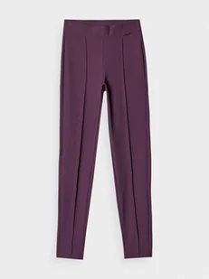 Damskie legginsy basic 4F 4FRAW24TTIGF225 - fioletowe - Spodnie sportowe damskie - miniaturka - grafika 1