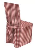 Pokrowce na meble - Dekoria Sukienka na krzesło czerwono biała kratka 1,5x1,5cm) 45 × 94 cm Quadro 580-136-16 - miniaturka - grafika 1