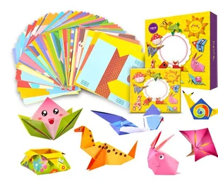 Zestaw DIY origami 108 arkuszy - Przybory szkolne - miniaturka - grafika 1