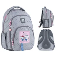 Plecaki szkolne i tornistry - PLECAK SZKOLNY MŁODZIEŻOWY DLA DZIEWCZYN HELLO KITTY SZARY KITE - miniaturka - grafika 1