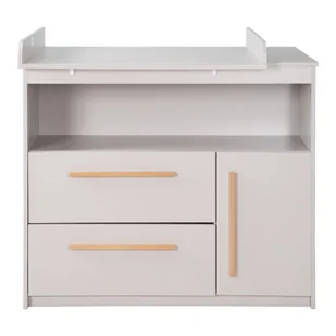 Jasnoszara komoda dziecięca z przewijakiem 107x98x75 cm Lea – Roba - Komody dla dzieci - miniaturka - grafika 1