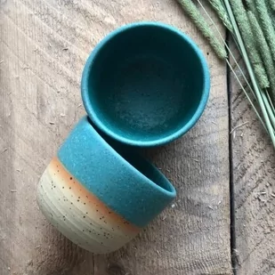 POTPOTSTUDIO Ceramiczny kubek POTPOTSTUDIO Lazur 200 ml 11230-uniw - Kubki - miniaturka - grafika 1
