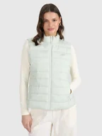 Kurtki damskie - 4F Bezrękawnik puchowy z wypełnieniem syntetycznym damski - miętowy S - miniaturka - grafika 1