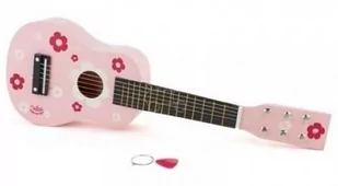 Vilac Dziecięcy instrument muzyczny różowa gitara z kwiatami - Instrumenty muzyczne dla dzieci - miniaturka - grafika 1