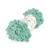 Pasmanteria - Włóczka dziecięca Alize Puffy nr 19 miętowy, do zaplatania palcami, 9m 100g - miniaturka - grafika 1