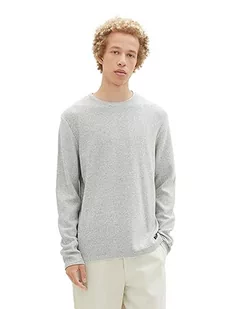 TOM TAILOR Denim sweter męski, 34036 - Light Ice Blue Mouline, L - Swetry męskie - miniaturka - grafika 1